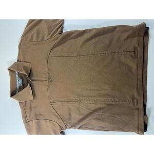 Oakley Men's Brown Quarter Zip Polo Shirt